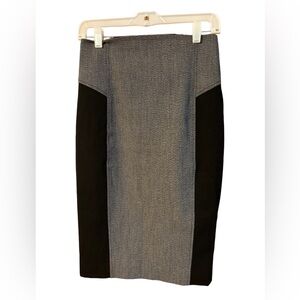 Express color blocked pencil skirt